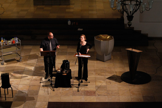 Maik Hester und Angelika Meyer in der Melanchthonkirche Bochum (Bild: Paul Reinholz)