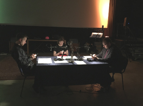 Das Ensemble für Neue Kammermusik beim Kino-Konzert am 19.01.2018 im Depot Dortmund (Bild: Kirsten Lindner-Schwentick) Das Ensemble für Neue Kammermusik beim Kino-Konzert am 19.01.2018 im Depot Dortmund (Bild: Kirsten Lindner-Schwentick)