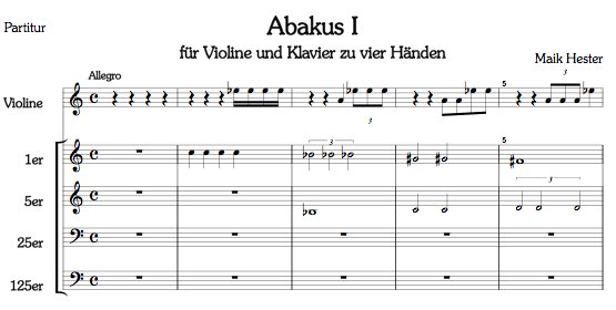 Abakus I für Violine und Klavier, Ausschnitt (Bild © Dr. Maik Hester) abakus_I_ausschnitt