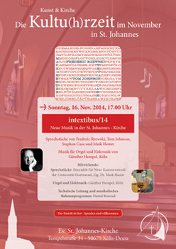 Plakat zum Konzert In textibus|14 (Bild: Daniel Konrad)